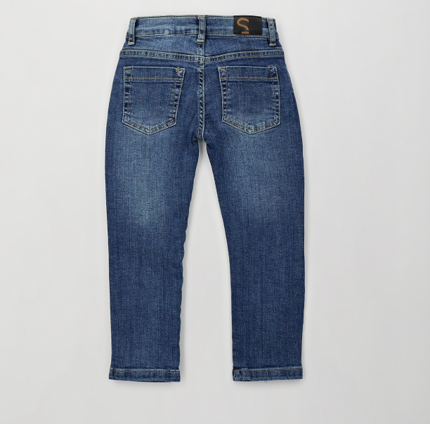 Jeans bambino Sarabanda in denim stretch stone washed