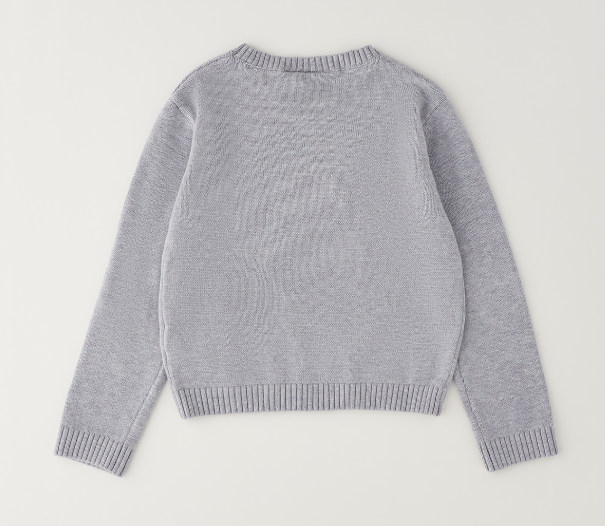 Sarabanda Pullover Bambina Grigio Mélange con Cagnolino