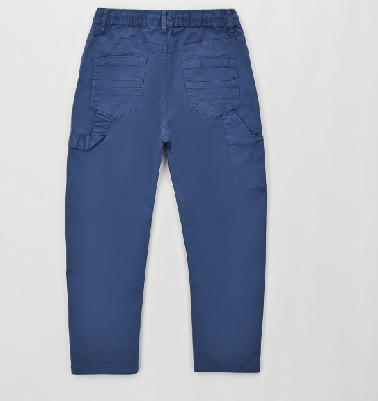 Sarabanda Pantaloni Ragazzo in Twill con Coulisse Blu Navy