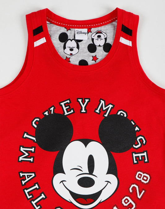 Disney - Pigiama spalla larga con pantaloncino basket