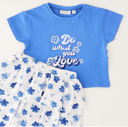 Sarabanda - Completo con Gonna Bambina Fiori