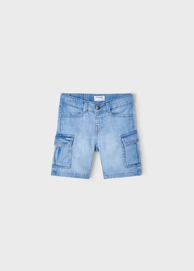 Mayoral - Bermuda jeans cargo bambino