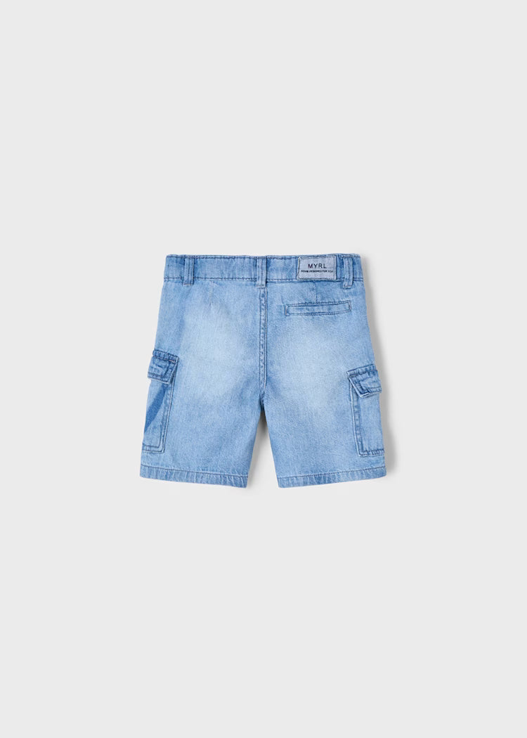 Mayoral - Bermuda jeans cargo bambino