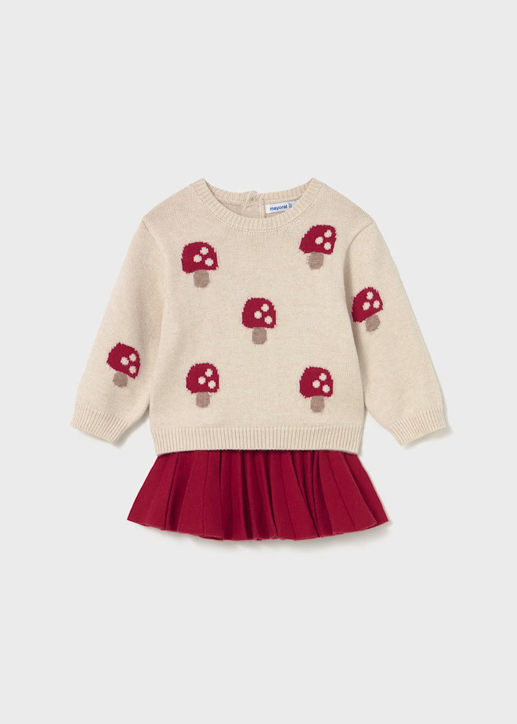 Mayoral - Completo gonna pieghe e maglione