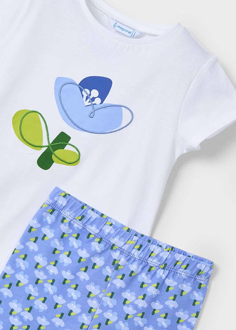 Mayoral - Completo leggings alla caviglia e maglietta stampata bambina