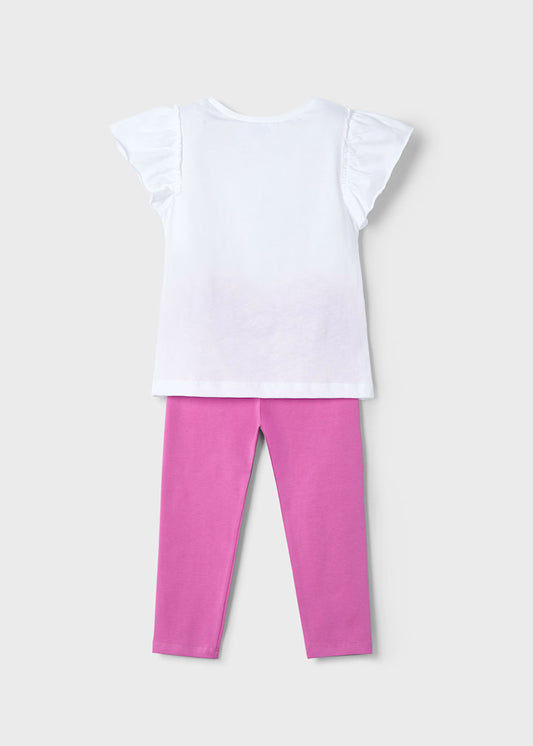 Mayoral - Completo leggings e maglietta fiore bambina