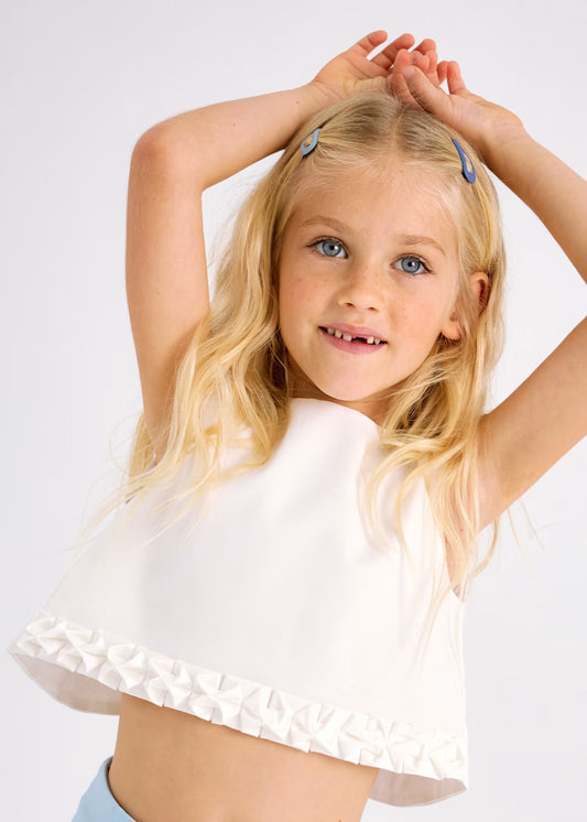 Mayoral - Top dettagli plissettati bambina