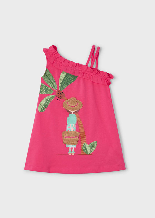 Mayoral - Vestito asimmetrico casual bambina