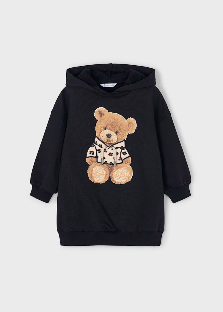 Mayoral - Vestito felpa cappuccio bambina