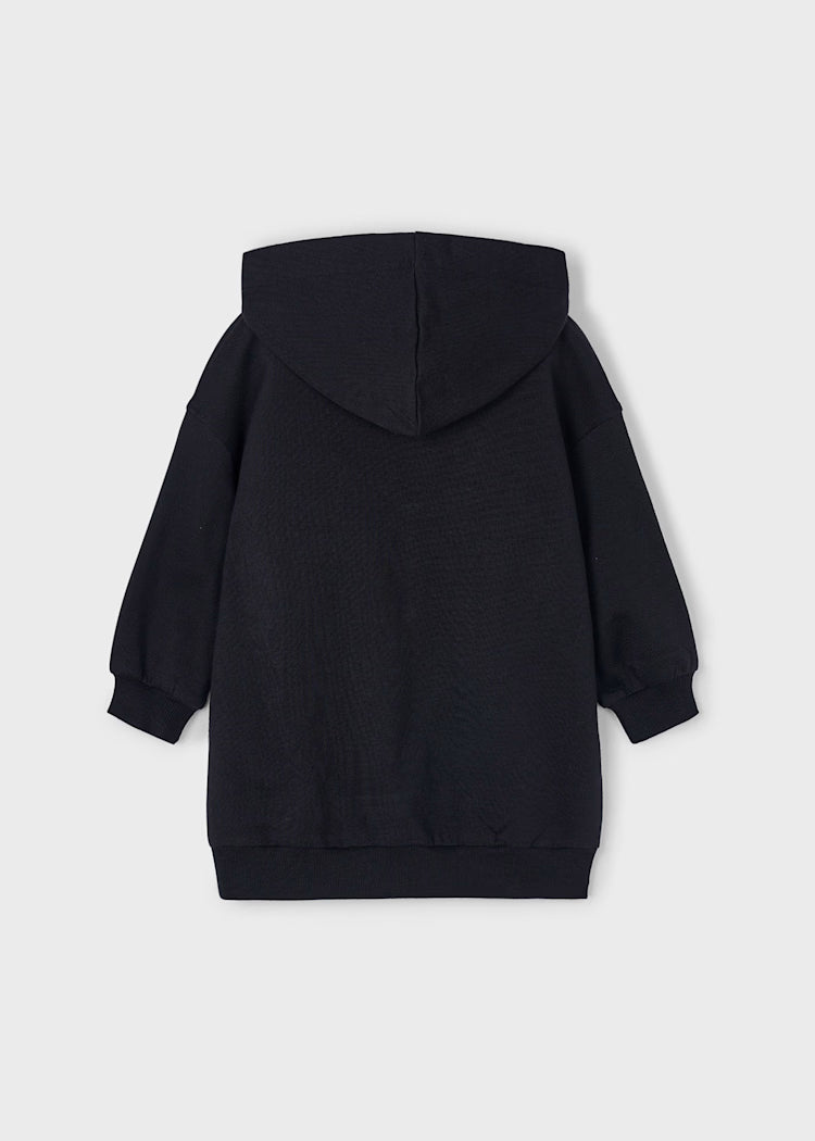 Mayoral - Vestito felpa cappuccio bambina