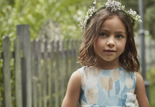 Mayoral - Vestito stampato fiori bambina