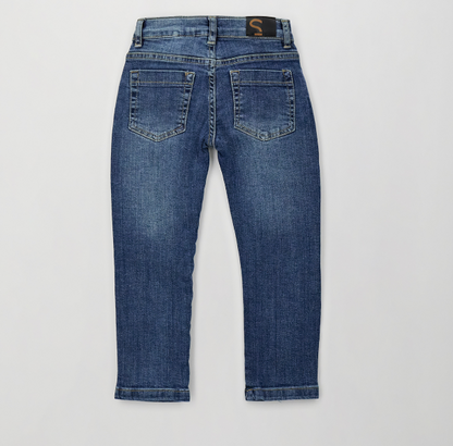 Jeans bambino Sarabanda in denim stretch stone washed