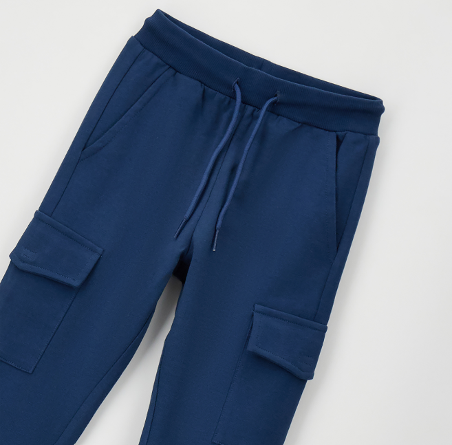 Pantaloni cargo bambino Sarabanda in felpa leggera