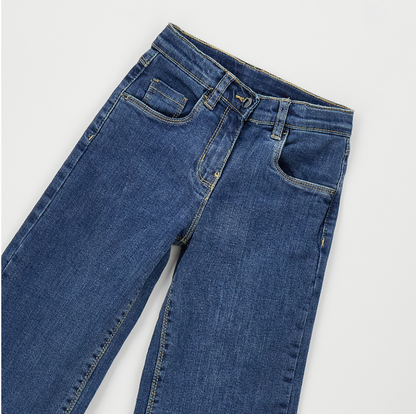 Sarabanda Jeans Bambina Wide Leg in Denim Stretch Blu