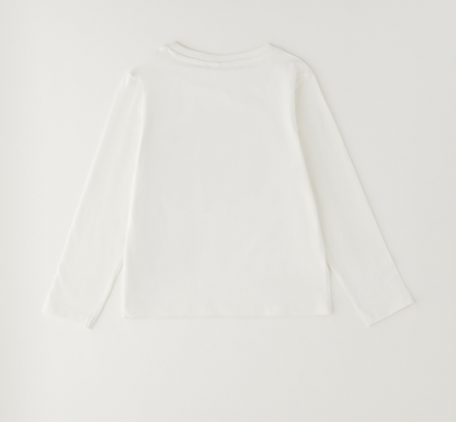 Maglia ragazza Sarabanda panna con orsetti