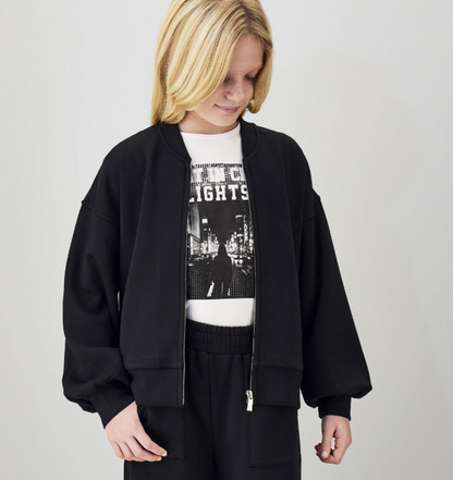 Sarabanda Felpa Ragazza Nera con Zip