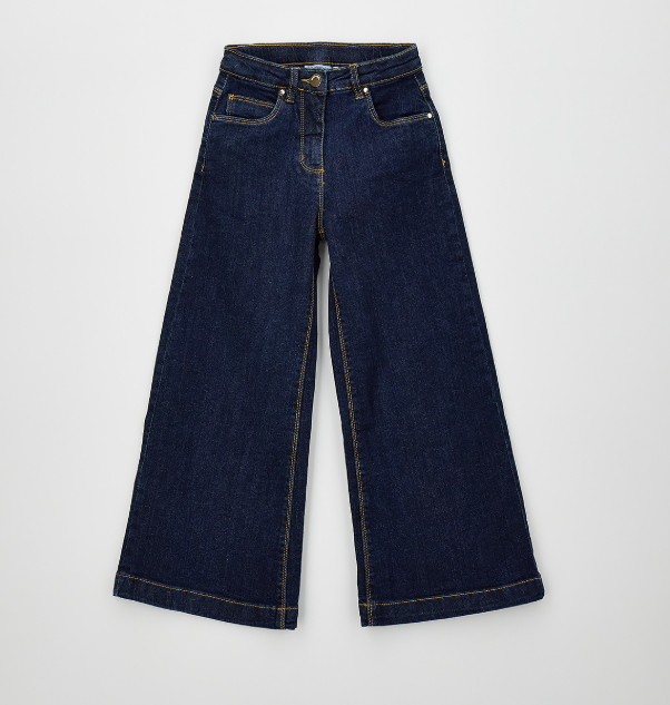Jeans Sarabanda ragazza wide leg blu scuro