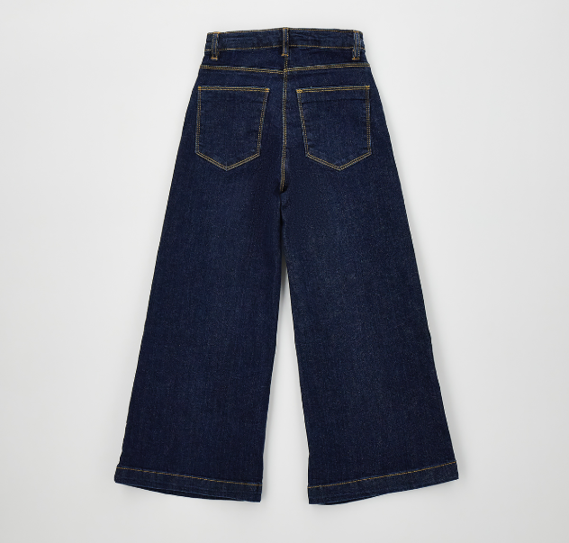 Jeans Sarabanda ragazza wide leg blu scuro