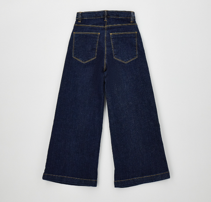 Jeans Sarabanda ragazza wide leg blu scuro