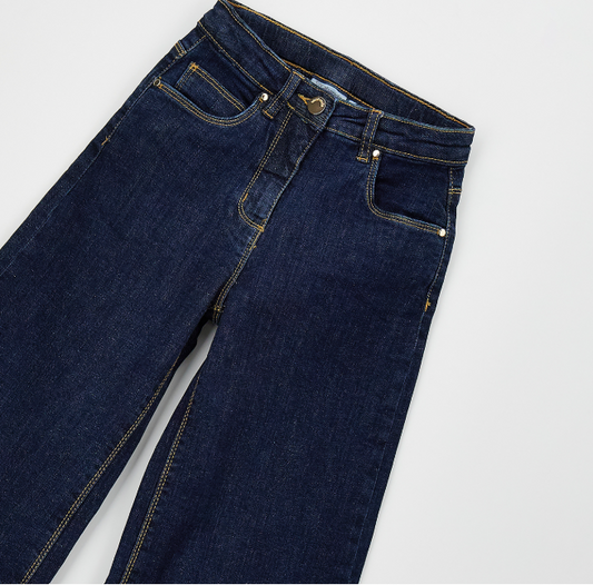 Jeans Sarabanda ragazza wide leg blu scuro