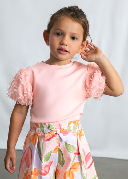 Mayoral - Maglietta m/c tulle fantasia