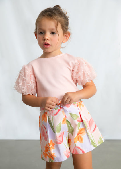 Mayoral - Maglietta m/c tulle fantasia