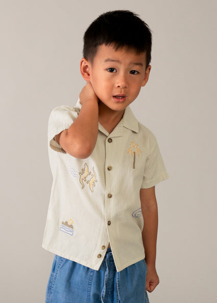 Mayoral - Camicia m/c ricami
