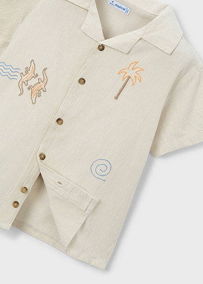 Mayoral - Camicia m/c ricami