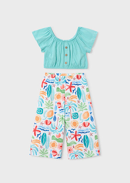 Mayoral - Comp.pant.lungo stampato Bambina