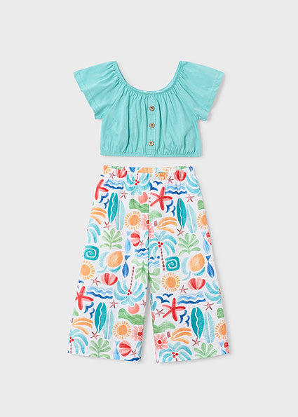 Mayoral - Comp.pant.lungo stampato Bambina