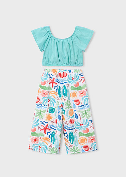 Mayoral - Comp.pant.lungo stampato Bambina