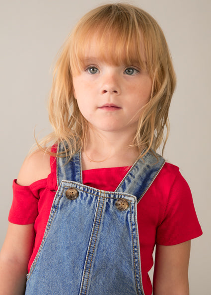 Mayoral - Gonna salopette denim fluido