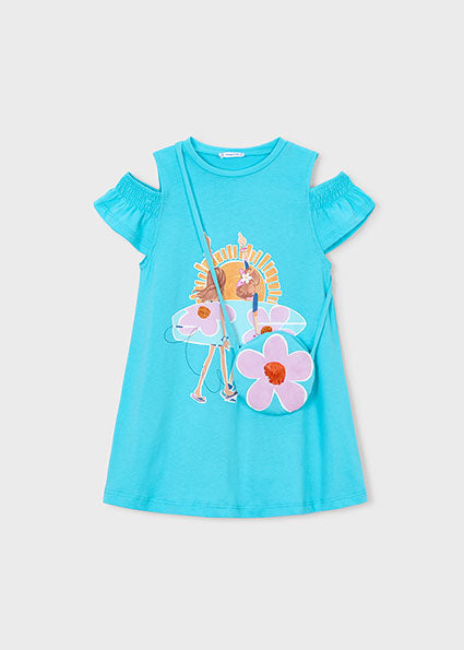 Mayoral - Vestito cut out borsa Bambina