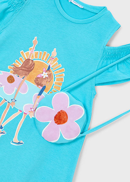 Mayoral - Vestito cut out borsa Bambina