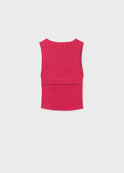 Mayoral - Top tricot cut out schiena