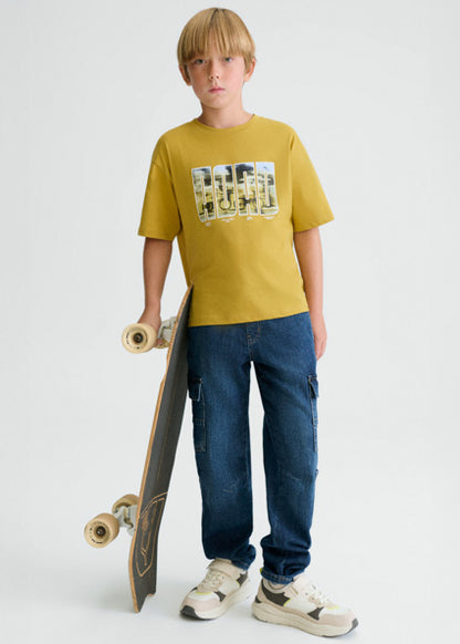 Mayoral - Pantalone denim jogger cargo
