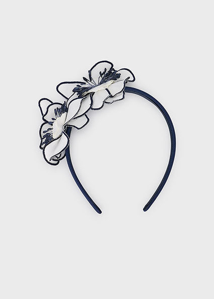 Mayoral - Cerchietto crepe fiori blue