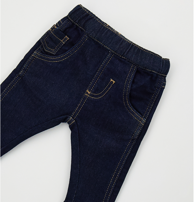 Jeans neonato Minibanda in denim maglia dark blu