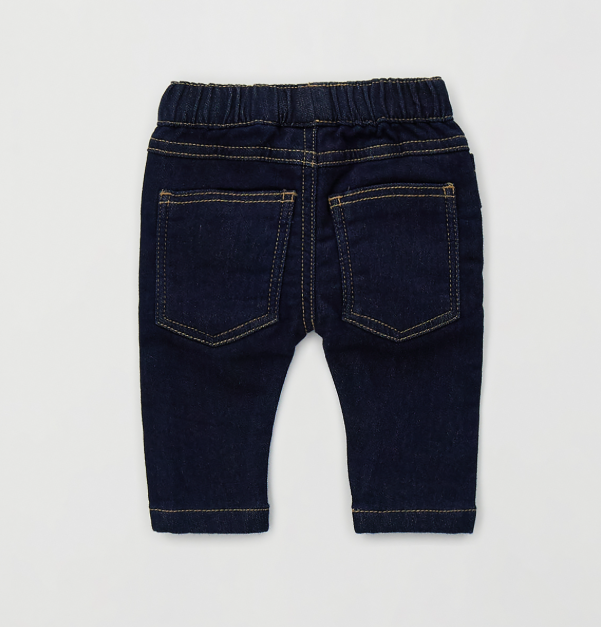 Jeans neonato Minibanda in denim maglia dark blu
