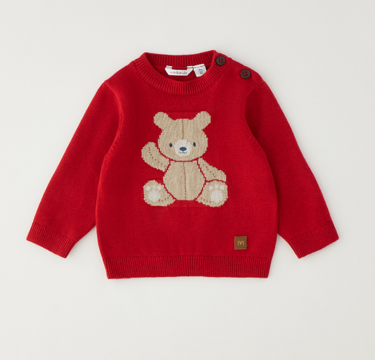 Minibanda Maglione Neonato in Tricot con Orsetto