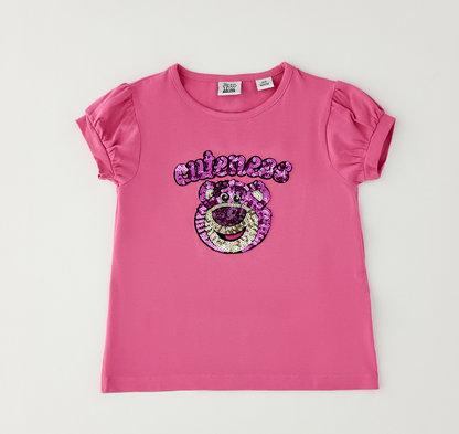 Sarabanda T-shirt Bambina Toy Story Rosa con Paillettes