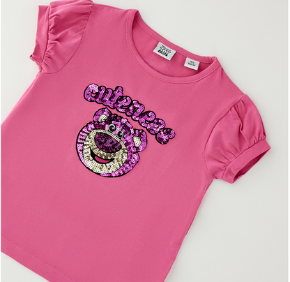 Sarabanda T-shirt Bambina Toy Story Rosa con Paillettes