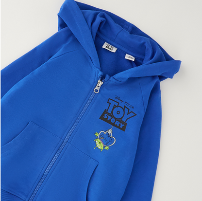 Felpa bambino Sarabanda Disney Pixar Toy Story con cappuccio e zip – Blu avion