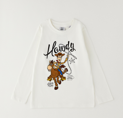 Maglia bambino Sarabanda Disney Pixar Toy Story con Woody – Bianco panna