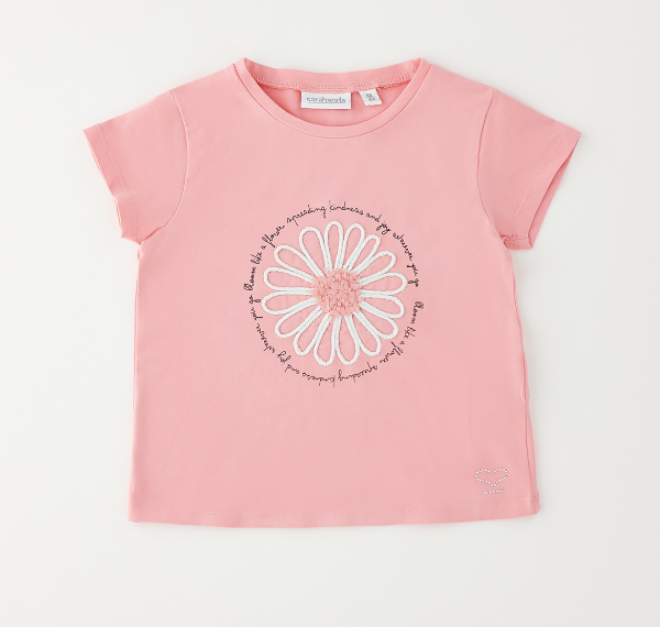 Sarabanda - T-Shirt fiore Bambina