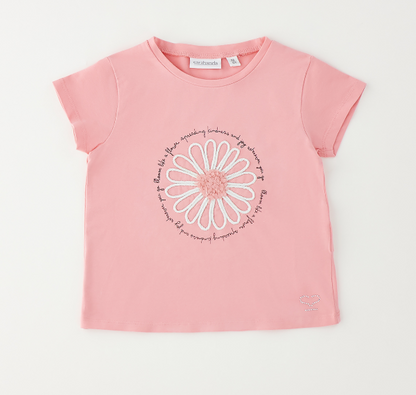 Sarabanda - T-Shirt fiore Bambina