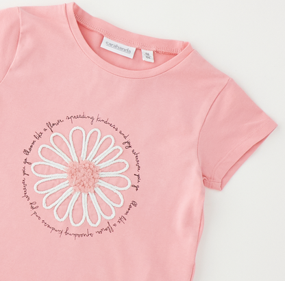 Sarabanda - T-Shirt fiore Bambina
