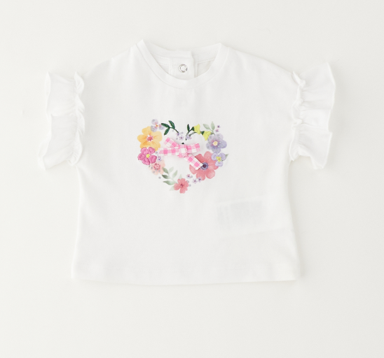 Sarabanda - Maglietta Fiori Neonata