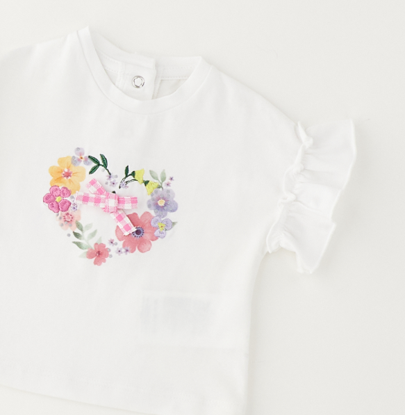 Sarabanda - Maglietta Fiori Neonata