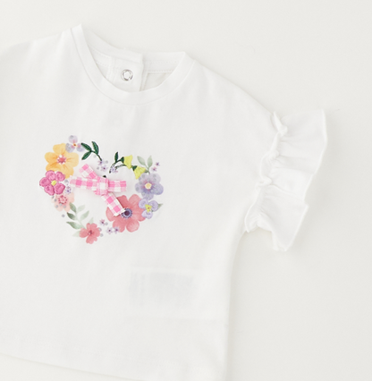 Sarabanda - Maglietta Fiori Neonata